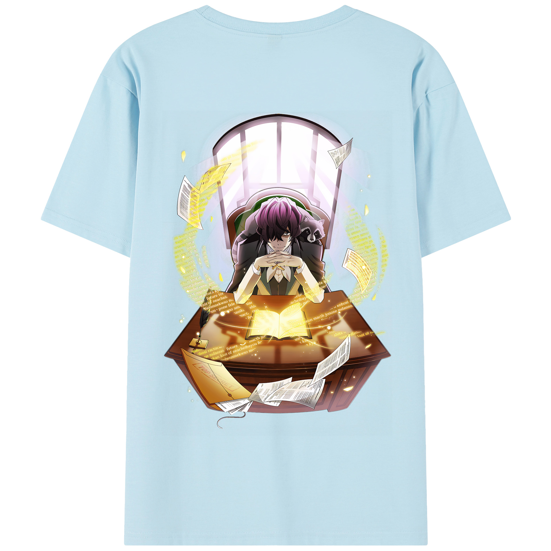 （画像用） 文豪ストレイドッグス Bungo Stray Dogs 綿100％半袖Tシャツ（背面プリント）